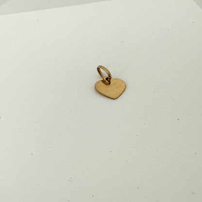 14K ゴールド ハート ペンダントトップ 8mm プレート チャーム ユニセックス つけっぱなしOK アレルギー対応 ギフト プレゼント 最適 資産価値 永久買取保証 ARTAUM 輸入セレクト HDF1012