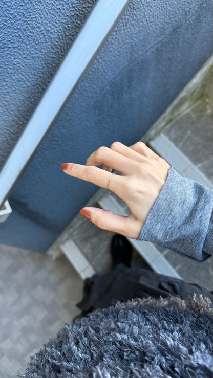 ARTAUM チェーンリング レディース 14K Chain Ring Flat Cable Chain 9.5~10号 NE017-10