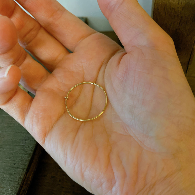 ARTAUM 14K 14金 レディース メンズ ゴールド リング RingRing 25号 NE010-25 極細 華奢 シンプル ペアリング つけっぱなし プレゼント
