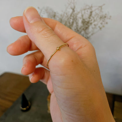 ARTAUM 14K 14金 レディース メンズ ゴールド リング RingRing 25号 NE010-25 極細 華奢 シンプル ペアリング つけっぱなし プレゼント
