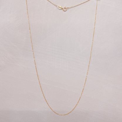 LA直輸入 10K カリフォルニアゴールド ロロチェーン ネックレス 0.6mm 40cm NE023-16 資産価値 シンプル メンズ レディース 本物 保証付き