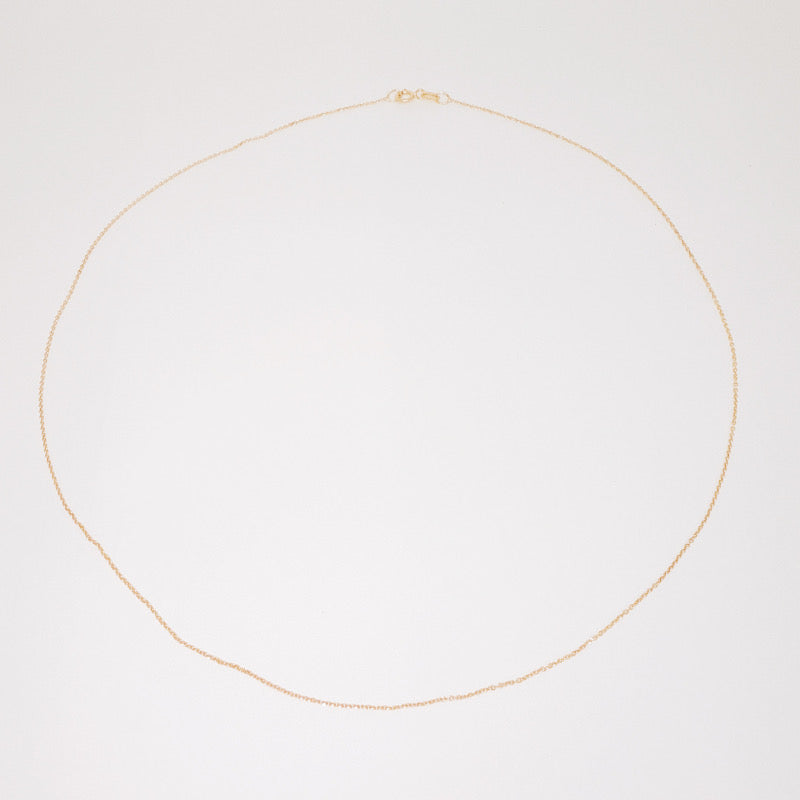 LA直輸入 10K カリフォルニアゴールド ロロチェーン ネックレス 0.6mm 40cm NE023-16 資産価値 シンプル メンズ レディース 本物 保証付き
