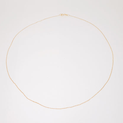 LA直輸入 10K カリフォルニアゴールド ロロチェーン ネックレス 0.6mm 40cm NE023-16 資産価値 シンプル メンズ レディース 本物 保証付き