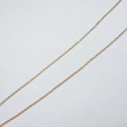 LA直輸入 10K カリフォルニアゴールド ロロチェーン ネックレス 0.6mm 40cm NE023-16 資産価値 シンプル メンズ レディース 本物 保証付き
