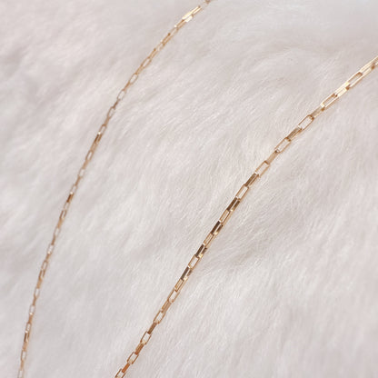 【つけっぱなしOK】直輸入10金 アメリカ製 ゴールドチェーンネックレス 10K Flat Square Cable Chain NE027-18/普段着に合うジュエリーNo.1/45cm/レディース/メンズ/10K/資産価値/シンプル/本物/保証付き/華奢