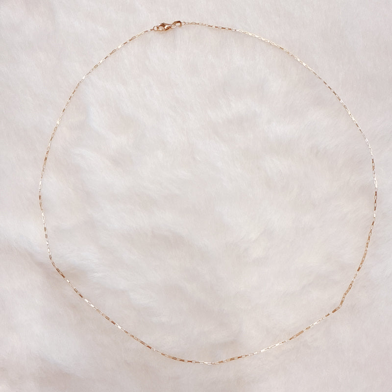 【つけっぱなしOK】直輸入10金 アメリカ製 ゴールドチェーンネックレス 10K Flat Square Cable Chain NE027-18/普段着に合うジュエリーNo.1/45cm/レディース/メンズ/10K/資産価値/シンプル/本物/保証付き/華奢