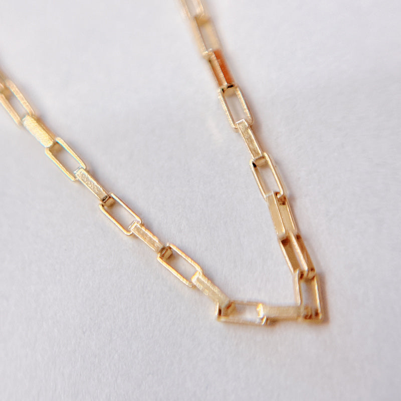 【つけっぱなしOK】直輸入10金 アメリカ製 ゴールドチェーンネックレス 10K Flat Square Cable Chain NE027-18/普段着に合うジュエリーNo.1/45cm/レディース/メンズ/10K/資産価値/シンプル/本物/保証付き/華奢