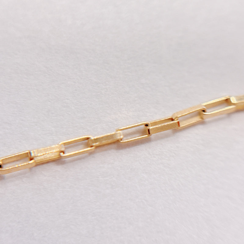 【つけっぱなしOK】直輸入10金 アメリカ製 ゴールドチェーンネックレス 10K Flat Square Cable Chain NE027-18/普段着に合うジュエリーNo.1/45cm/レディース/メンズ/10K/資産価値/シンプル/本物/保証付き/華奢