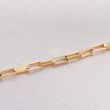 【つけっぱなしOK】直輸入10金 アメリカ製 ゴールドチェーンネックレス 10K Flat Square Cable Chain NE027-18/普段着に合うジュエリーNo.1/45cm/レディース/メンズ/10K/資産価値/シンプル/本物/保証付き/華奢