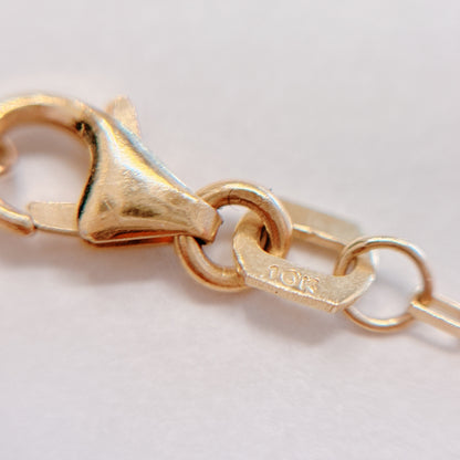 【つけっぱなしOK】直輸入10金 アメリカ製 ゴールドチェーンネックレス 10K Flat Square Cable Chain NE027-18/普段着に合うジュエリーNo.1/45cm/レディース/メンズ/10K/資産価値/シンプル/本物/保証付き/華奢