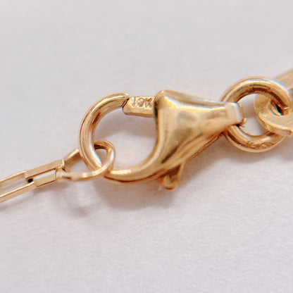 【つけっぱなしOK】直輸入10金 アメリカ製 ゴールドチェーンネックレス 10K Flat Square Cable Chain NE027-18/普段着に合うジュエリーNo.1/45cm/レディース/メンズ/10K/資産価値/シンプル/本物/保証付き/華奢