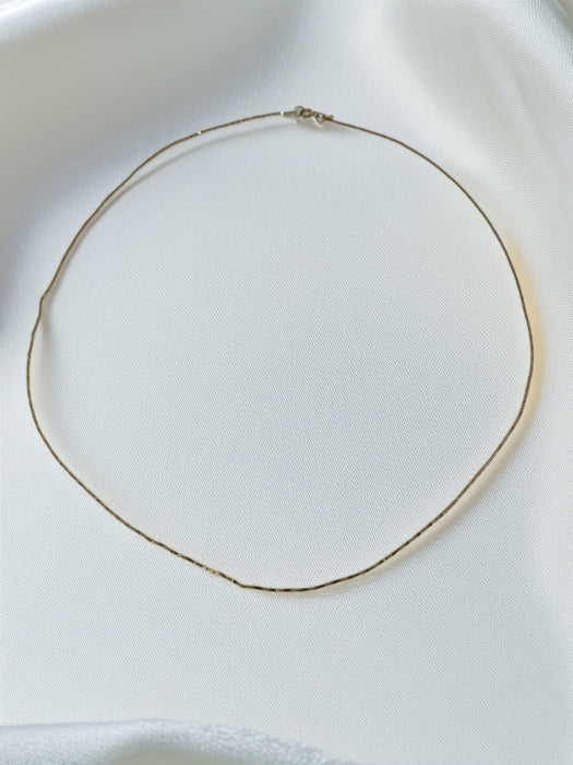 ARTAUM 普段着に合うジュエリーLA直輸入 14K Gold Yellow 0.5mm Classic Box Chain NE031-16 ネックレス 40cm レディース ユニセックス 14K 資産価値 保証付き