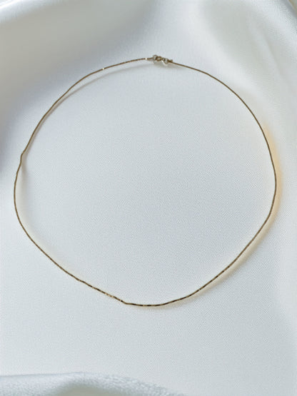 ARTAUM 普段着に合うジュエリーLA直輸入 14K Gold Yellow 0.5mm Classic Box Chain NE031-16 ネックレス 40cm レディース ユニセックス 14K 資産価値 保証付き
