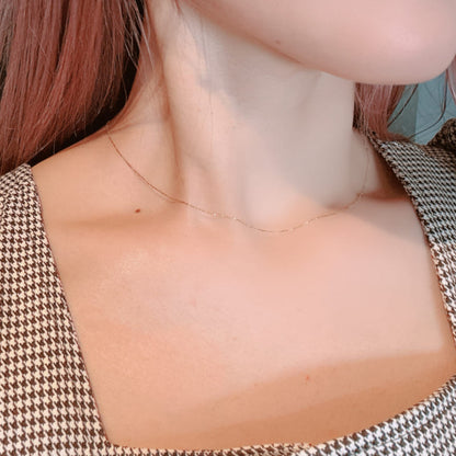 ARTAUM 普段着に合うジュエリーLA直輸入 14K Gold Yellow 0.5mm Classic Box Chain NE031-16 ネックレス 40cm レディース ユニセックス 14K 資産価値 保証付き