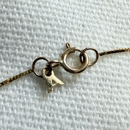 ARTAUM 普段着に合うジュエリーLA直輸入 14K Gold Yellow 0.5mm Classic Box Chain NE031-16 ネックレス 40cm レディース ユニセックス 14K 資産価値 保証付き