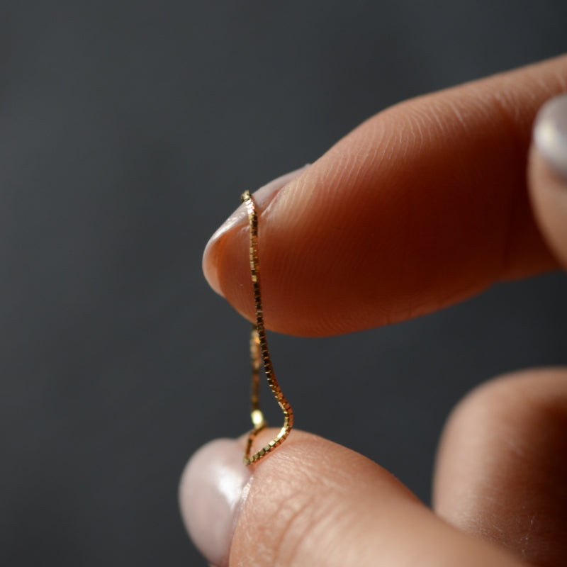 ARTUAM チェーンリング レディース 14K Chain Ring 0.5mm Classic Box Chain 9号 NE032-9