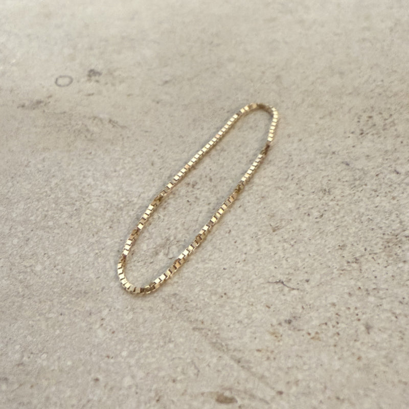 ARTUAM チェーンリング レディース 14K Chain Ring 0.5mm Classic Box Chain 9号 NE032-9