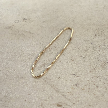 ARTUAM チェーンリング レディース 14K Chain Ring 0.5mm Classic Box Chain 9号 NE032-9