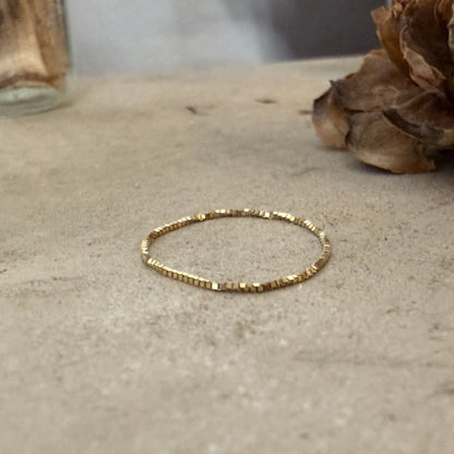 ARTUAM チェーンリング レディース 14K Chain Ring 0.5mm Classic Box Chain 9号 NE032-9