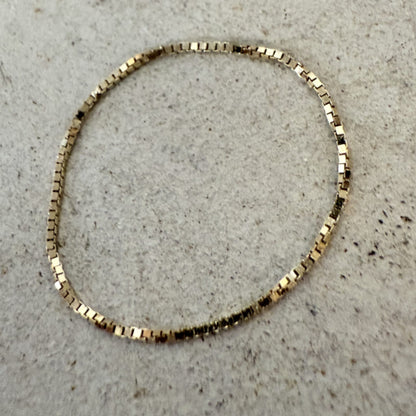 ARTUAM チェーンリング レディース 14K Chain Ring 0.5mm Classic Box Chain 9号 NE032-9