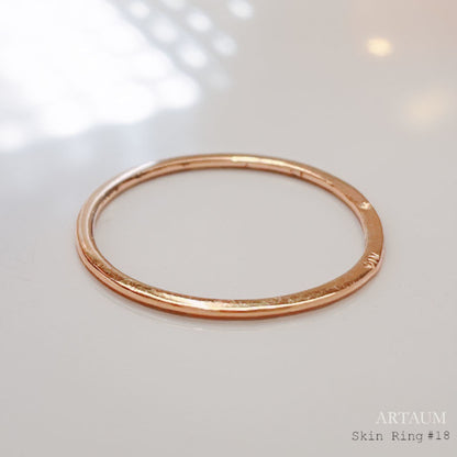 ARTAUM 14K 14金 ゴールド スキンリング Skin Ring 18号 NESR-18 華奢 シンプル 極細 つけっぱなし ペアリング メンズ レディース