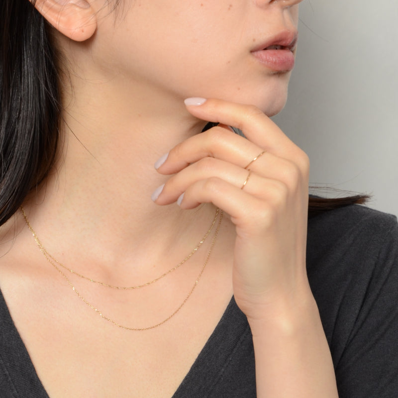 ARTAUM｜14K ゴールド フラットスキンリング 7号 華奢でシンプルな極細リング｜つけっぱなしOK ペアリングにもおすすめ NESR-7