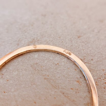 ARTAUM｜14K ゴールド フラットスキンリング 15号 華奢でシンプルな極細リング｜つけっぱなしOK ペアリングにもおすすめ NESR-15