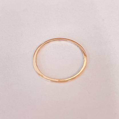 ARTAUM｜14K ゴールド フラットスキンリング 9号 華奢でシンプルな極細リング｜つけっぱなしOK ペアリングにもおすすめ NESR-9