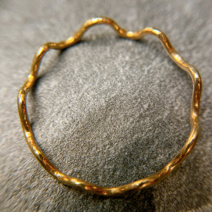 ARTAUM 14K 14金 レディース メンズ ゴールド リング WaveRing 26号 NE012-26 華奢 シンプル 極細 つけっぱなし デザインリング