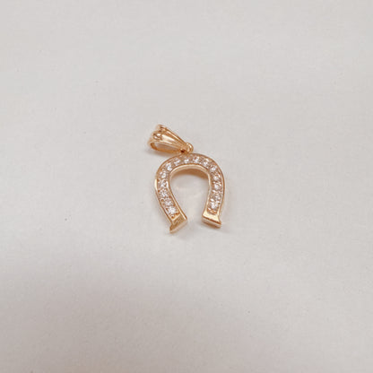 LA直輸入14K カリフォルニアゴールド 蹄 Hoof ペンダントトップ PT1634 チャーム 14金 資産価値 シンプル レディース メンズ プレゼント 本物 ラッキーシンボル お守り ペット 幸運 保証付き