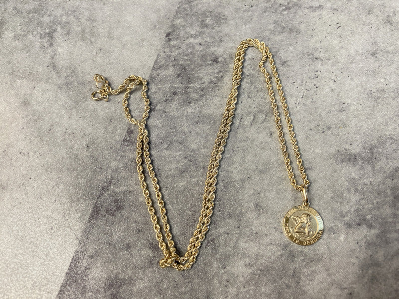 14K エンジェル コイン ペンダントトップ  PT2263 ネックレスチャーム ゴールド イエローゴールド シンプル お守り 幸運 レディース メンズ ユニセックス ギフト ARTAUM 輸入セレクト