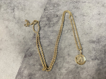 14K エンジェル コイン ペンダントトップ  PT2263 ネックレスチャーム ゴールド イエローゴールド シンプル お守り 幸運 レディース メンズ ユニセックス ギフト ARTAUM 輸入セレクト