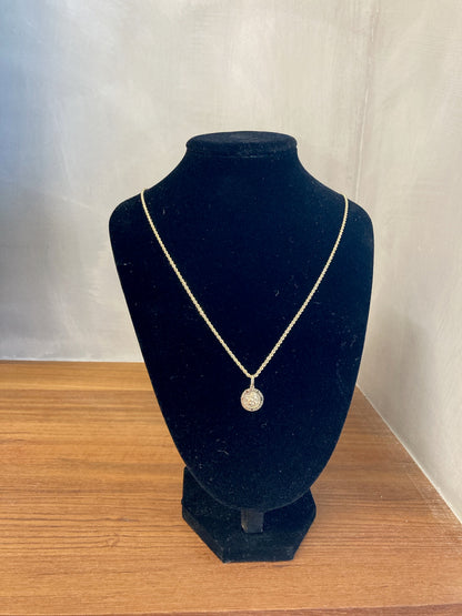 14K エンジェル コイン ペンダントトップ  PT2263 ネックレスチャーム ゴールド イエローゴールド シンプル お守り 幸運 レディース メンズ ユニセックス ギフト ARTAUM 輸入セレクト