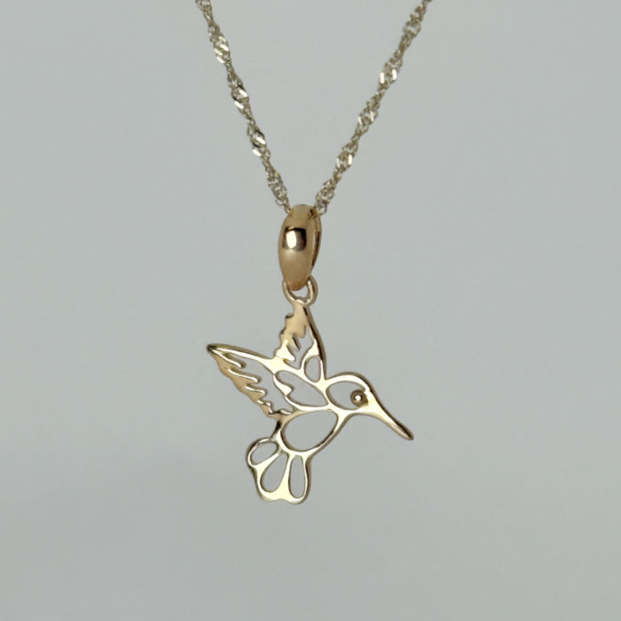 14K ハチドリ ペンダントトップ  PT2672 ネックレス チャーム ゴールド イエローゴールド シンプル お守り 幸運 レディース メンズ ユニセックス ギフト ARTAUM 輸入セレクト
