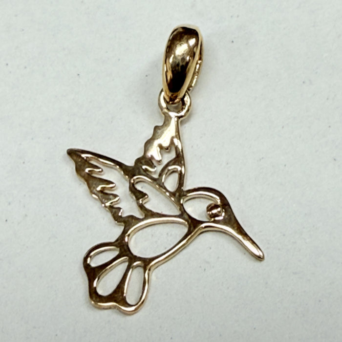 14K ハチドリ ペンダントトップ  PT2672 ネックレス チャーム ゴールド イエローゴールド シンプル お守り 幸運 レディース メンズ ユニセックス ギフト ARTAUM 輸入セレクト