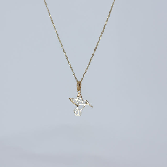 14K ハチドリ ペンダントトップ  PT2672 ネックレス チャーム ゴールド イエローゴールド シンプル お守り 幸運 レディース メンズ ユニセックス ギフト ARTAUM 輸入セレクト