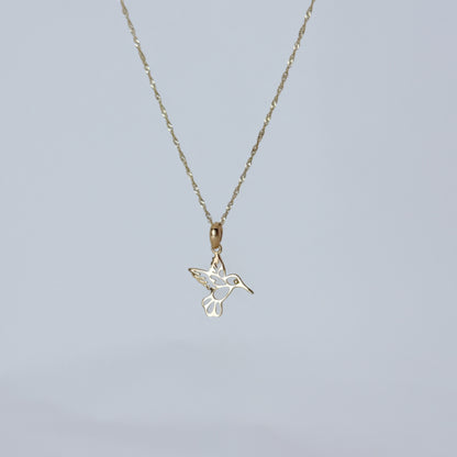 14K ハチドリ ペンダントトップ  PT2672 ネックレス チャーム ゴールド イエローゴールド シンプル お守り 幸運 レディース メンズ ユニセックス ギフト ARTAUM 輸入セレクト