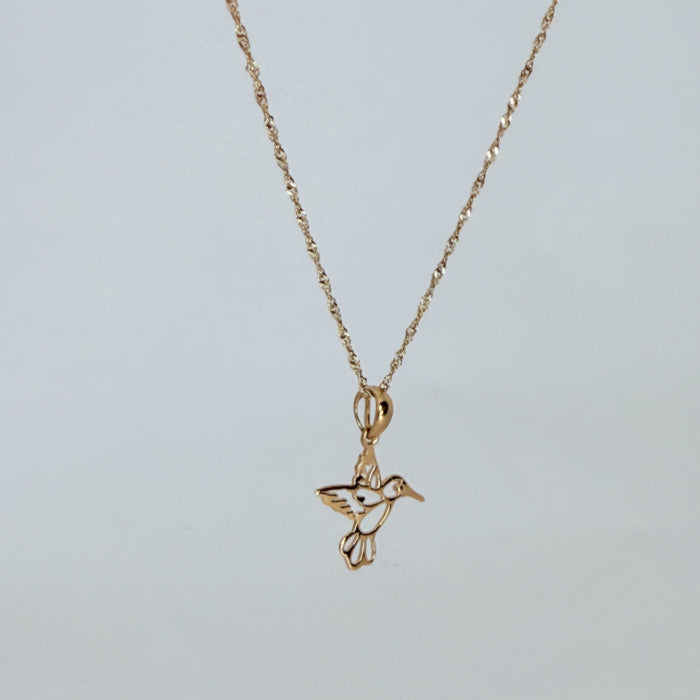 14K ハチドリ ペンダントトップ  PT2672 ネックレス チャーム ゴールド イエローゴールド シンプル お守り 幸運 レディース メンズ ユニセックス ギフト ARTAUM 輸入セレクト