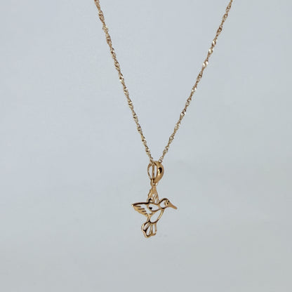 14K ハチドリ ペンダントトップ  PT2672 ネックレス チャーム ゴールド イエローゴールド シンプル お守り 幸運 レディース メンズ ユニセックス ギフト ARTAUM 輸入セレクト