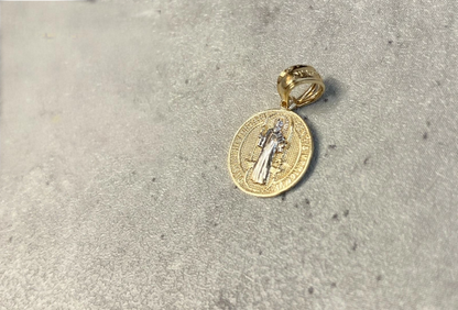 14K 聖ベネディクト ペンダントトップ チャーム