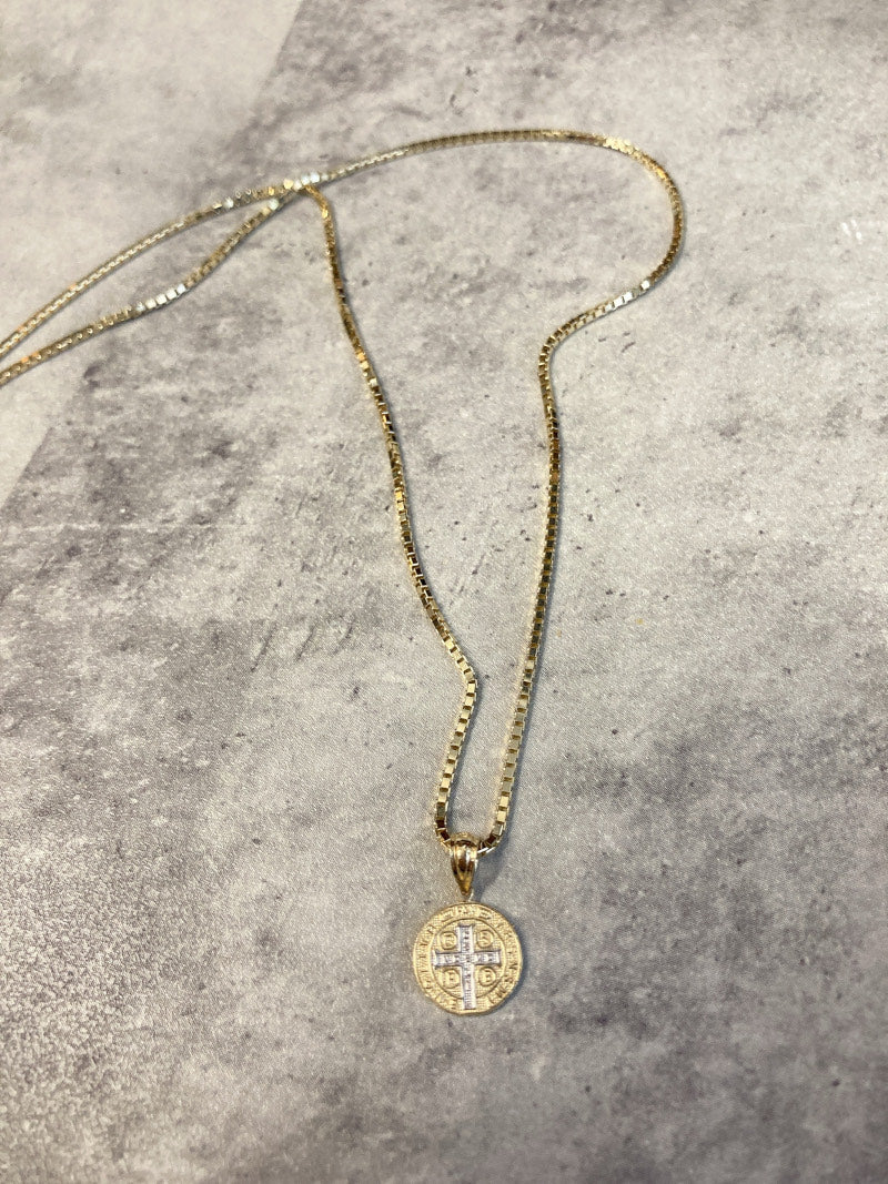 14K 聖ベネディクト ペンダントトップ チャーム