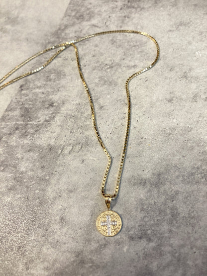 14K 聖ベネディクト ペンダントトップ チャーム