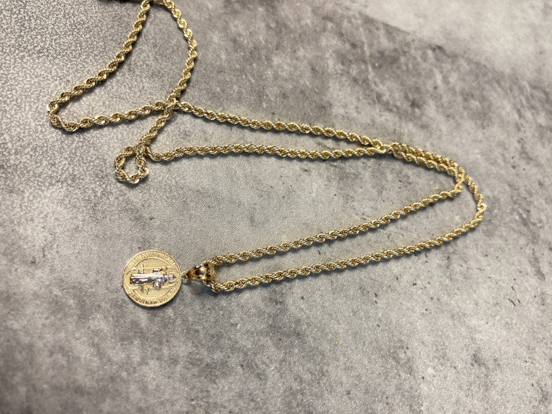 14K 聖ベネディクト ペンダントトップ チャーム