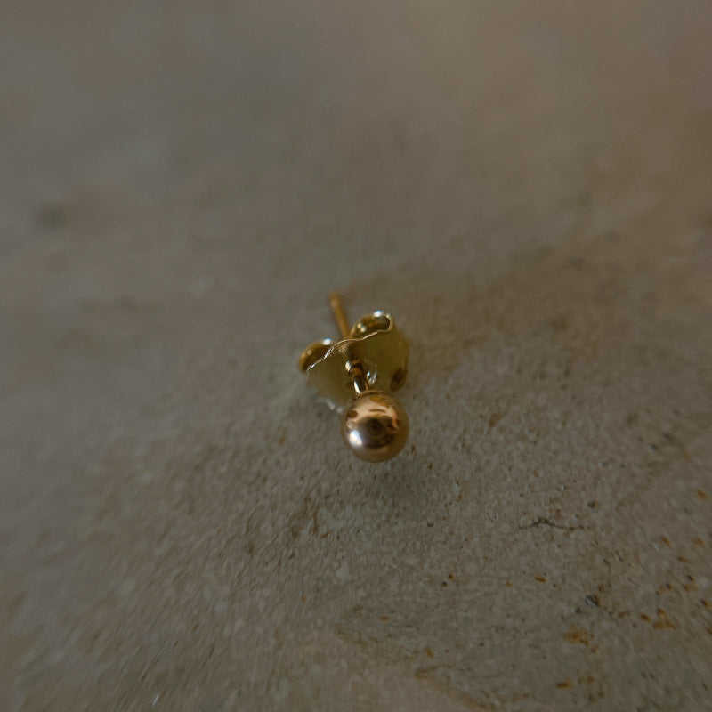 LA直輸入14K ピアス Ball Stud Pierce 3mm カリフォルニアゴールド 14金 資産価値 シンプル レディース メンズ プレゼント 本物 保証付き ST164