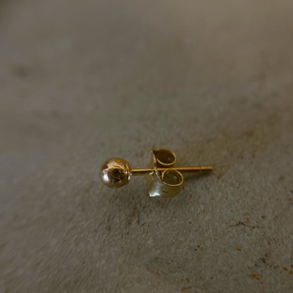 LA直輸入14K ピアス Ball Stud Pierce 3mm カリフォルニアゴールド 14金 資産価値 シンプル レディース メンズ プレゼント 本物 保証付き ST164