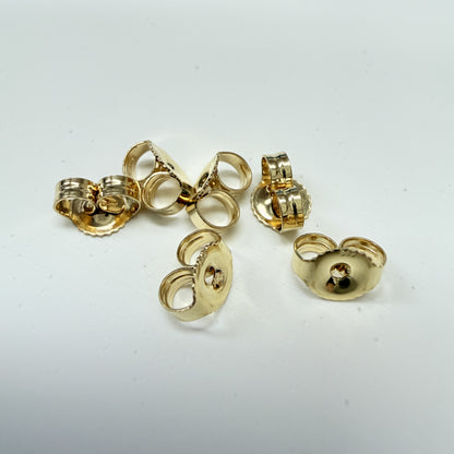 LA直輸入 14K ゴールド ピアスキャッチ 0.86-1.02mm対応 イエローゴールド Friction Push Back Earring Catch 替えキャッチ