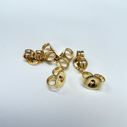 LA直輸入 14K ゴールド ピアスキャッチ 0.86-1.02mm対応 イエローゴールド Friction Push Back Earring Catch 替えキャッチ