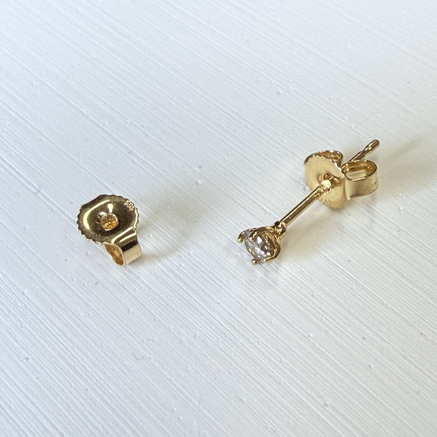 LA直輸入 14K ゴールド ピアスキャッチ 0.86-1.02mm対応 イエローゴールド Friction Push Back Earring Catch 替えキャッチ
