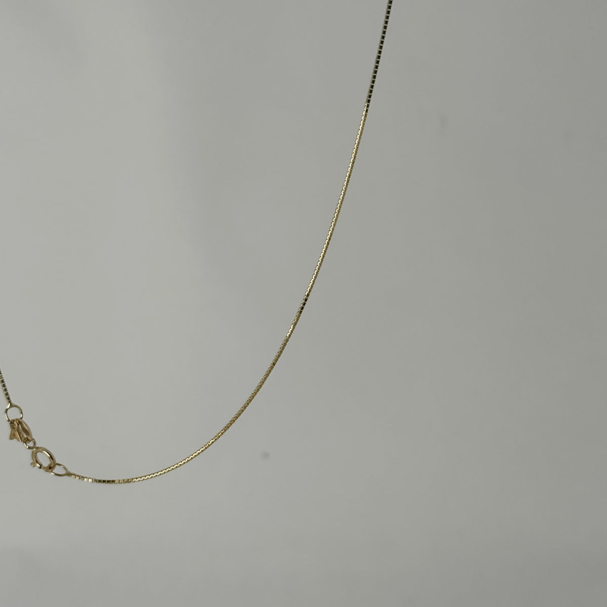 ARTAUM 14K ゴールド ネックレス Boxチェーン 0.6mm 45cm メンズ レディース ユニセックス 本物 シンプル つけっぱなし 保証付き CH257-18