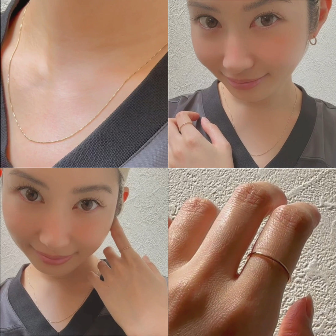 ARTAUM 14K ゴールド ネックレス Boxチェーン 0.6mm 45cm メンズ レディース ユニセックス 本物 シンプル つけっぱなし 保証付き CH257-18